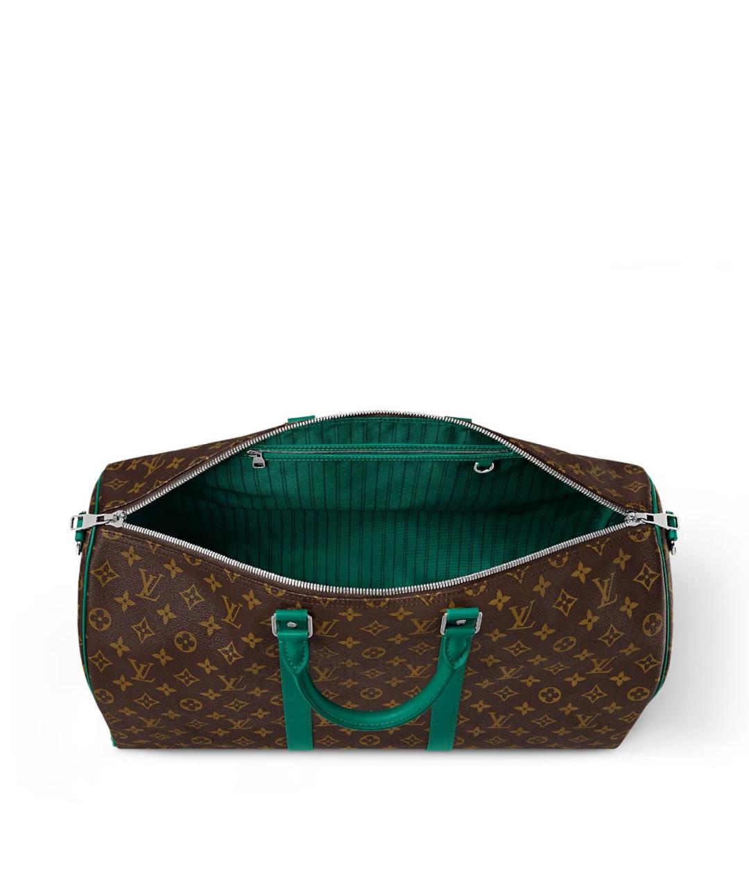 LOUIS VUITTON Коричневая дорожная/спортивная сумка из канвы, фото 3