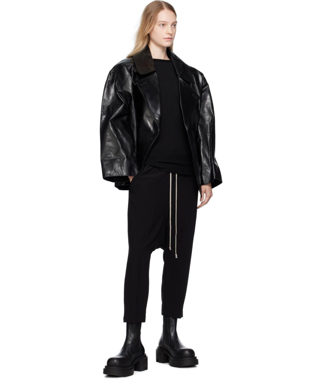 RICK OWENS Черная кожаная куртка, фото 7