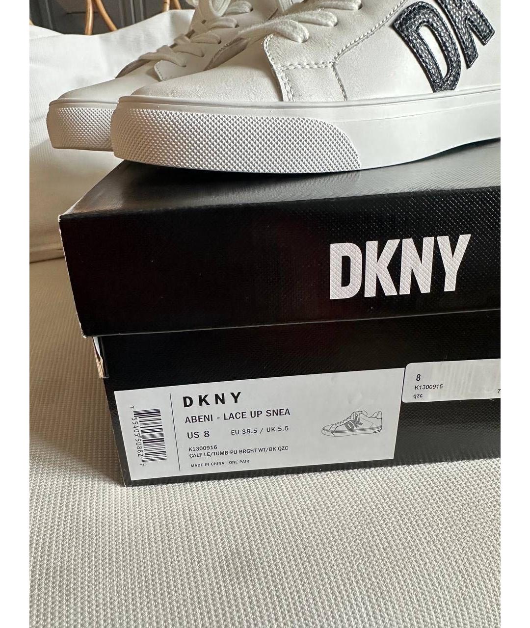 DKNY Белые кожаные кеды, фото 8