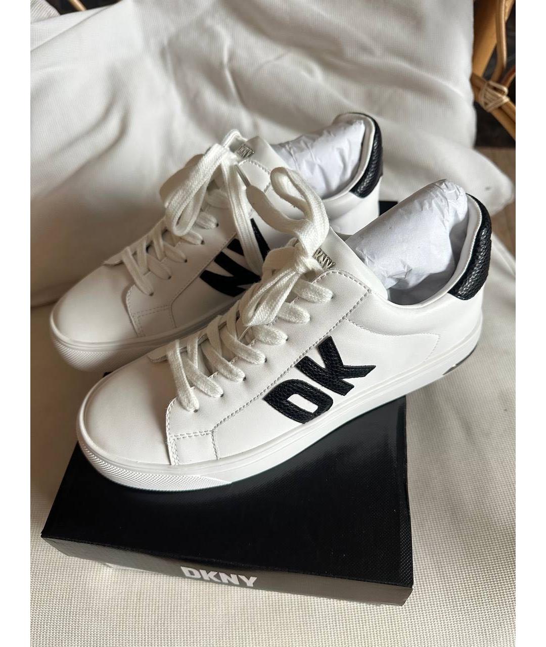 DKNY Белые кожаные кеды, фото 7