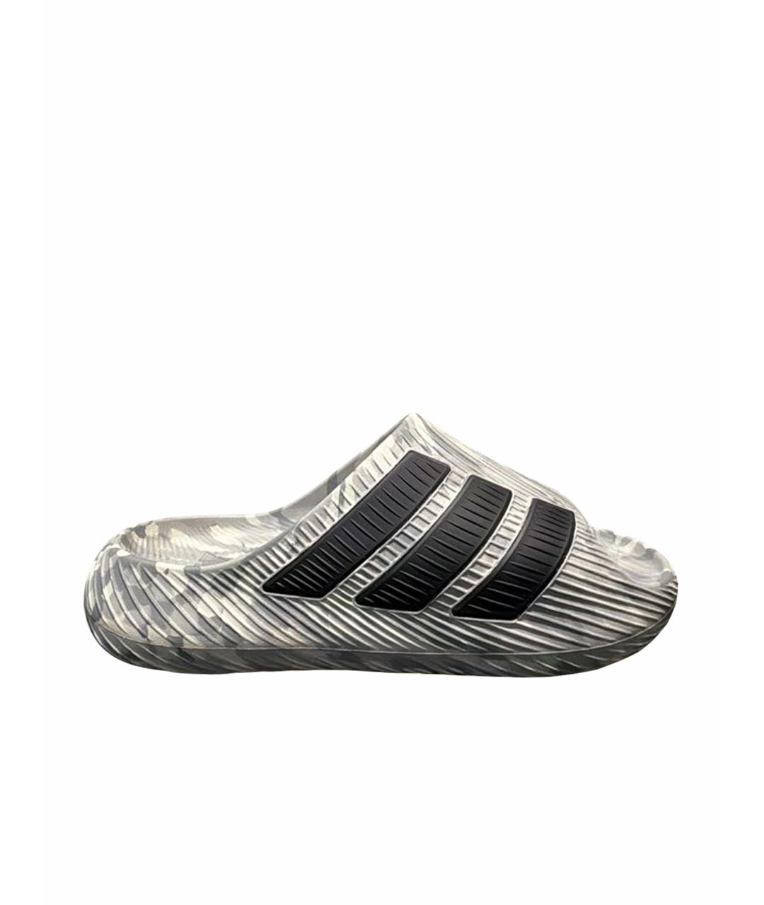 ADIDAS Серые резиновые шлепанцы, фото 5