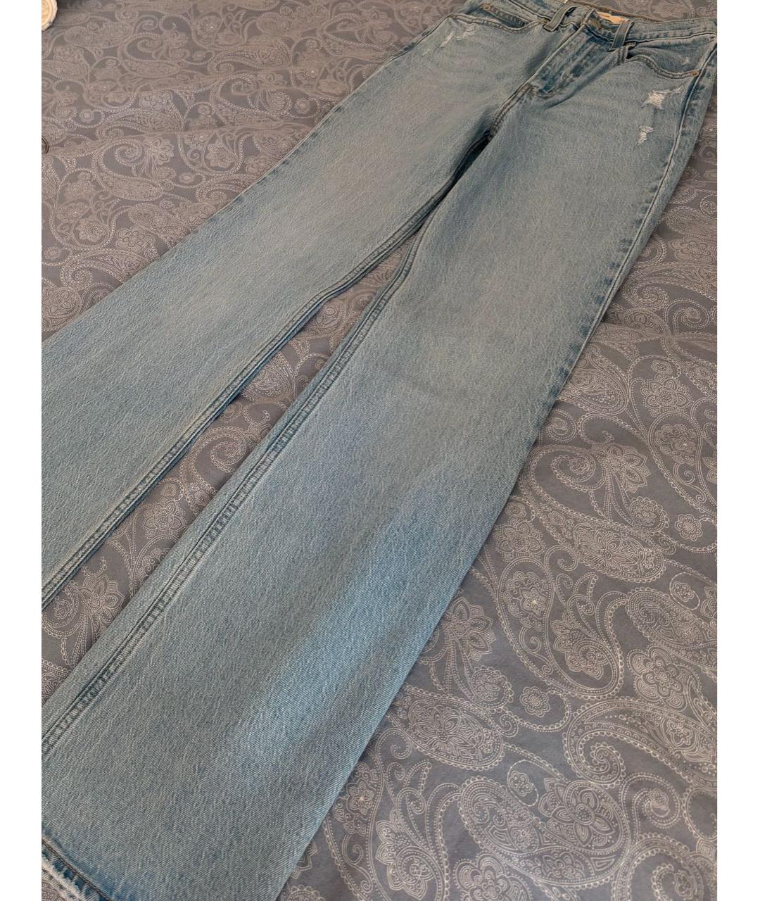 LEVI'S Голубые хлопковые джинсы клеш, фото 8