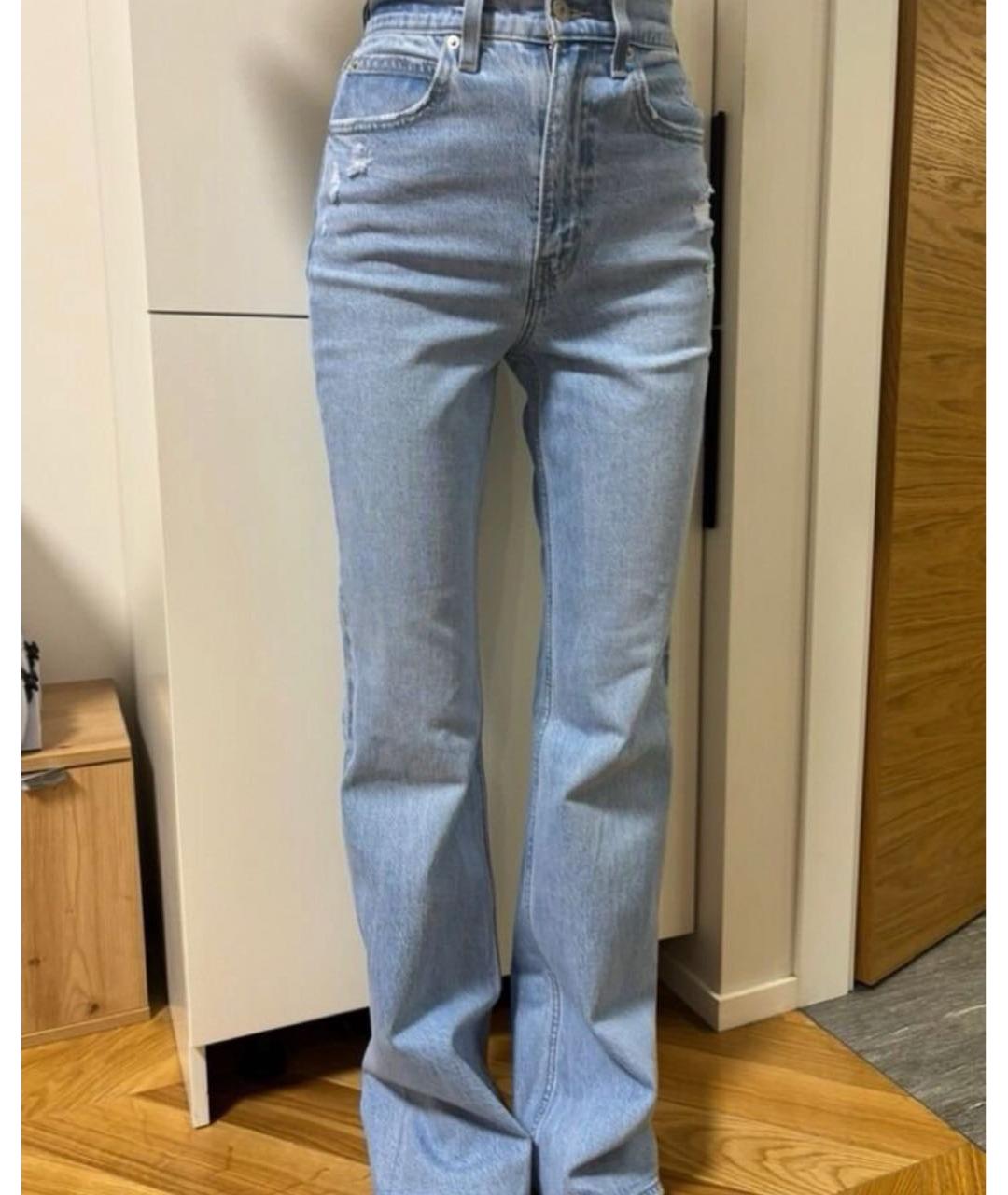 LEVI'S Голубые хлопковые джинсы клеш, фото 7