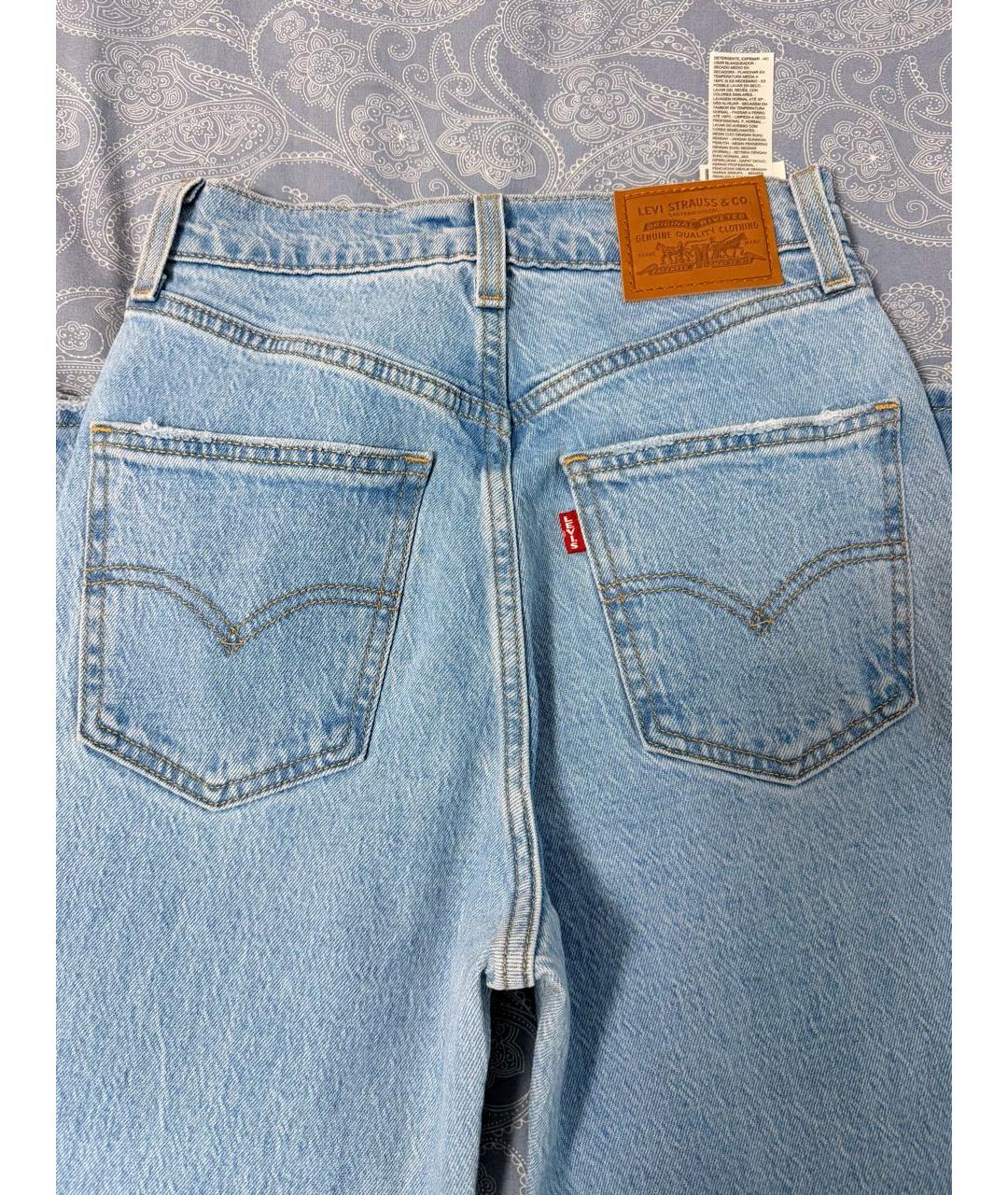 LEVI'S Голубые хлопковые джинсы клеш, фото 4