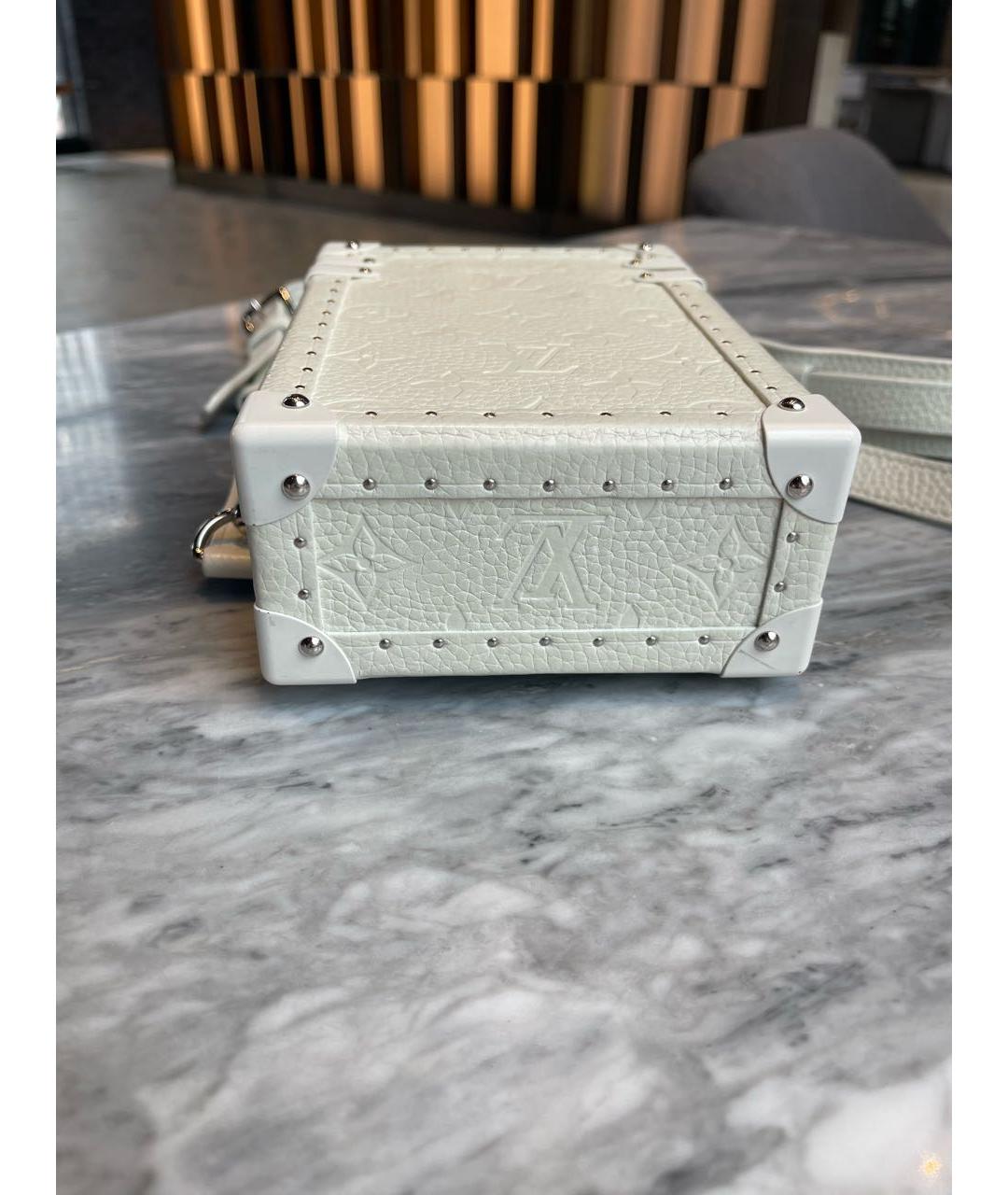LOUIS VUITTON Белая кожаная сумка через плечо, фото 5