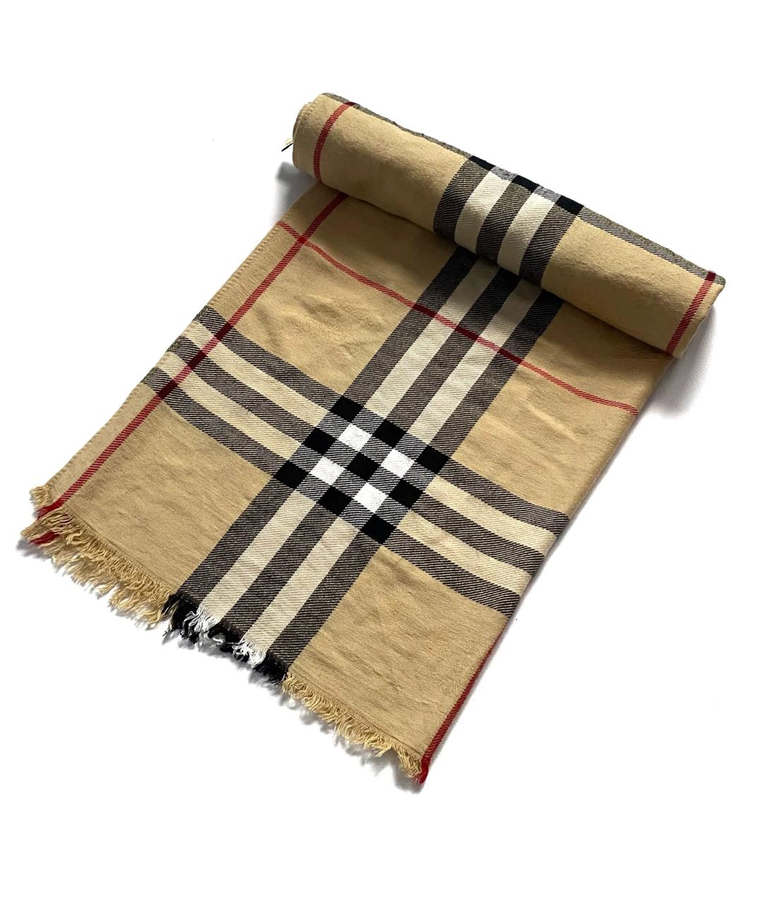 BURBERRY Бежевая кашемировая повязка на голову, фото 6