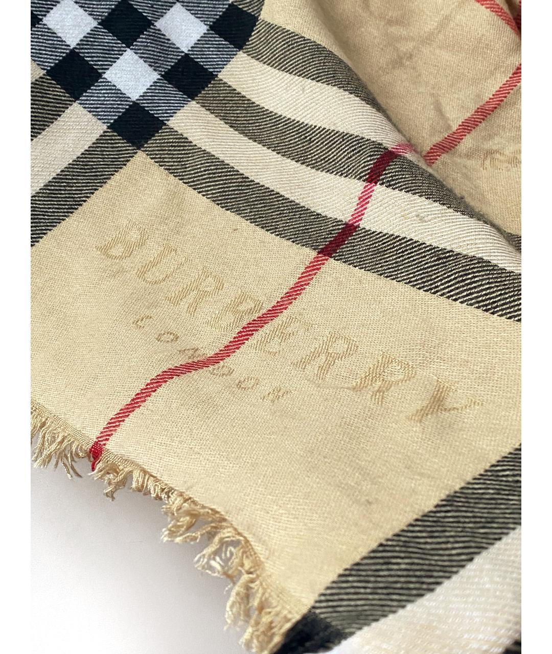 BURBERRY Бежевая кашемировая повязка на голову, фото 4