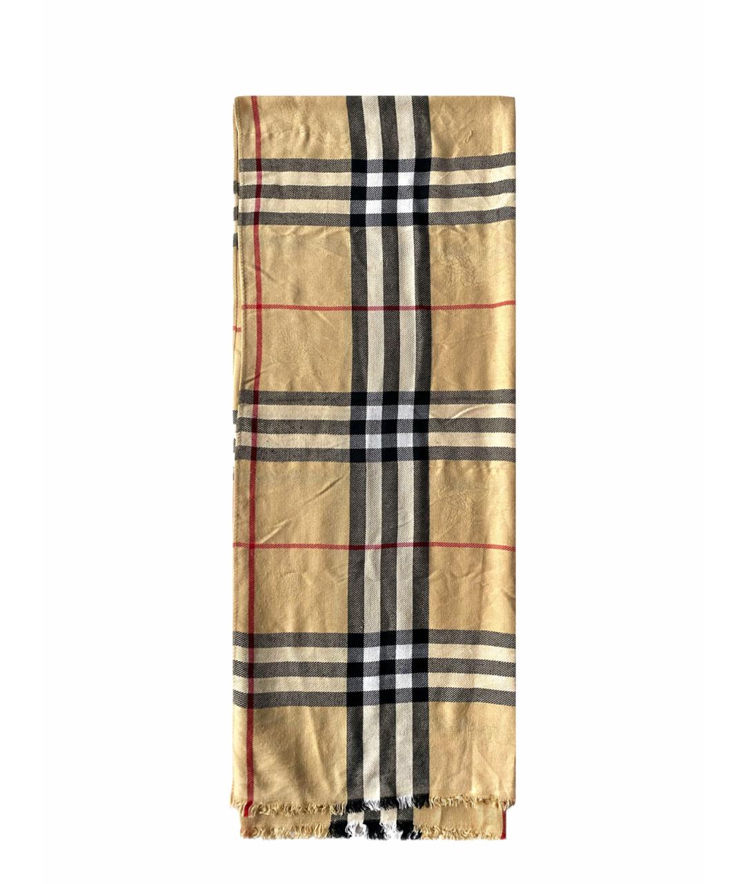 BURBERRY Бежевая кашемировая повязка на голову, фото 1