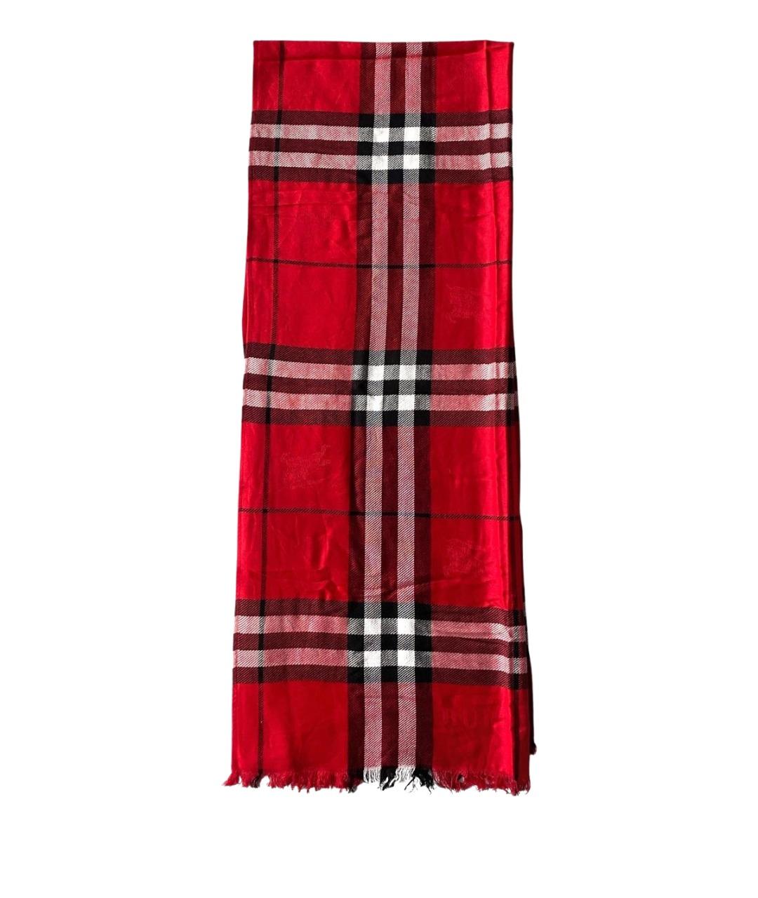 BURBERRY Красная кашемировая повязка на голову, фото 1