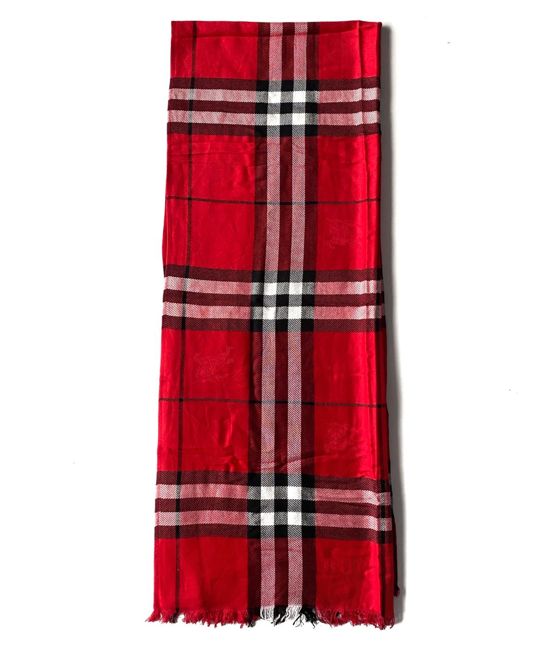 BURBERRY Красная кашемировая повязка на голову, фото 9