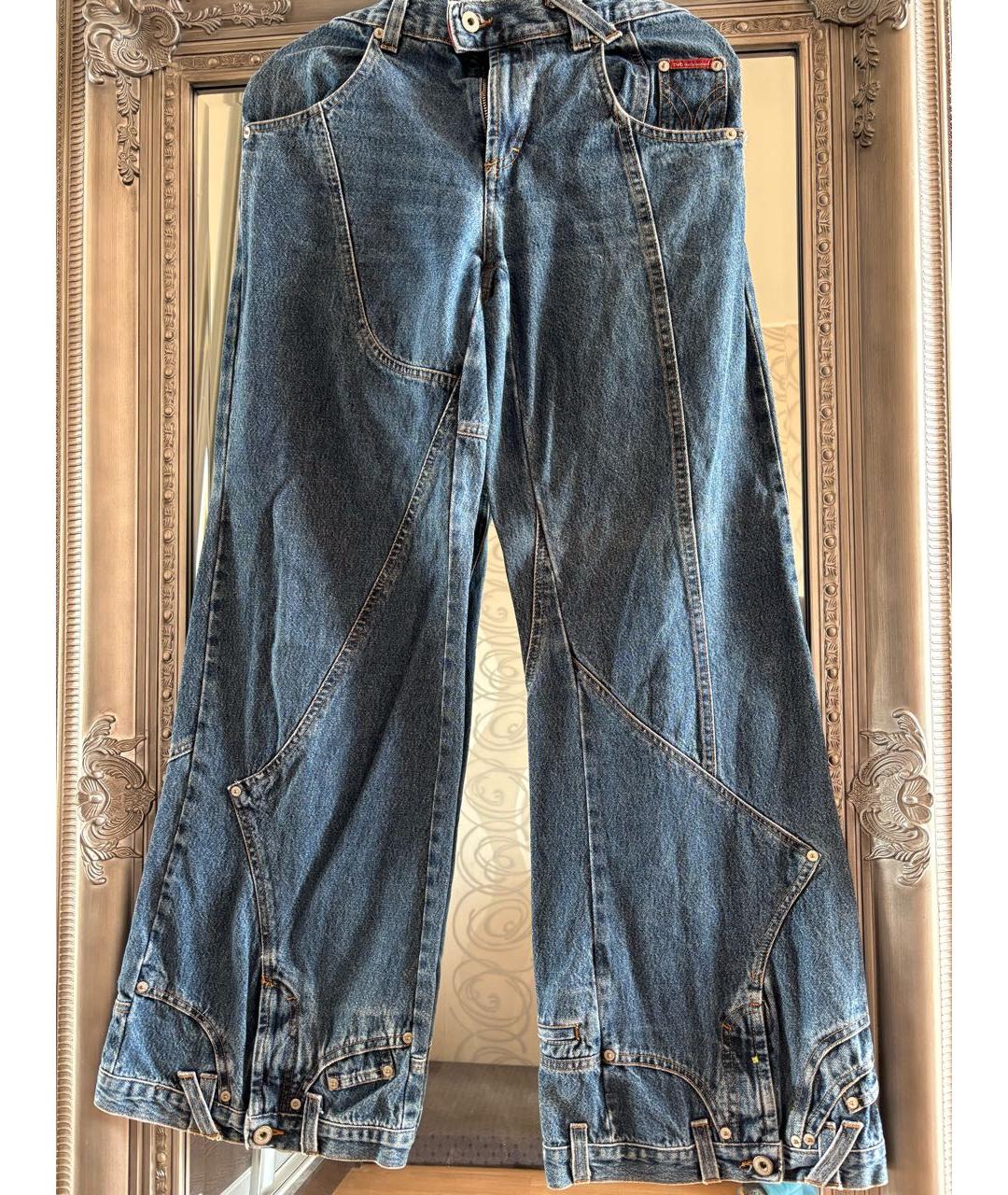 DOLCE&GABBANA Синие хлопко-эластановые джинсы клеш, фото 6