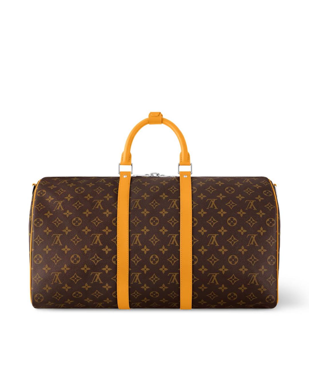 LOUIS VUITTON Коричневая дорожная/спортивная сумка из канвы, фото 4