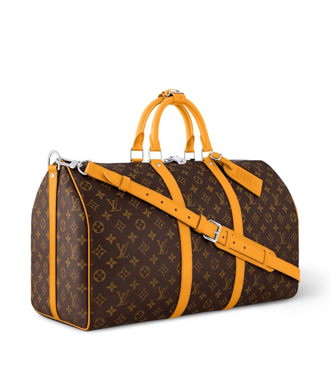 LOUIS VUITTON Коричневая дорожная/спортивная сумка из канвы, фото 2