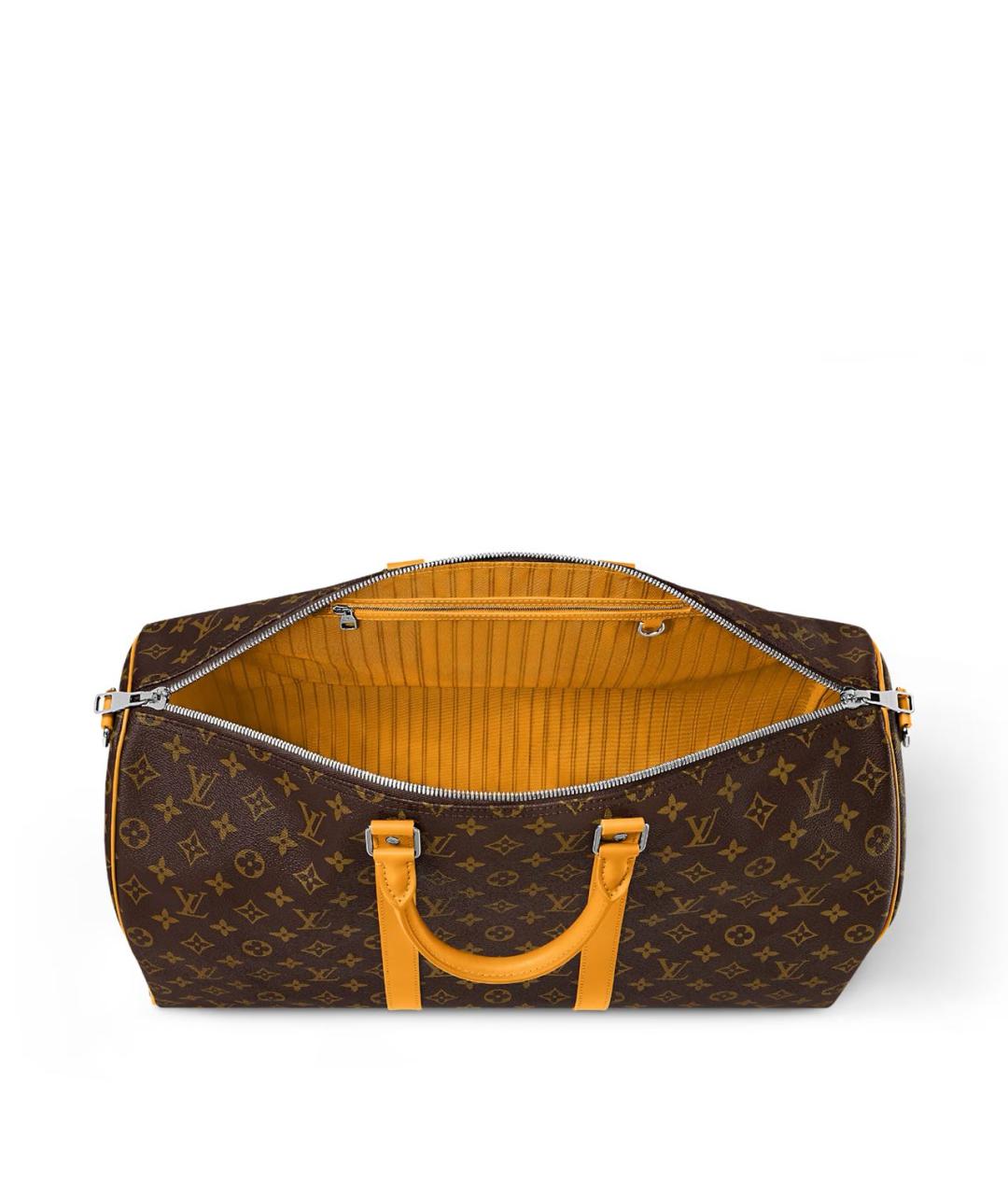 LOUIS VUITTON Коричневая дорожная/спортивная сумка из канвы, фото 3