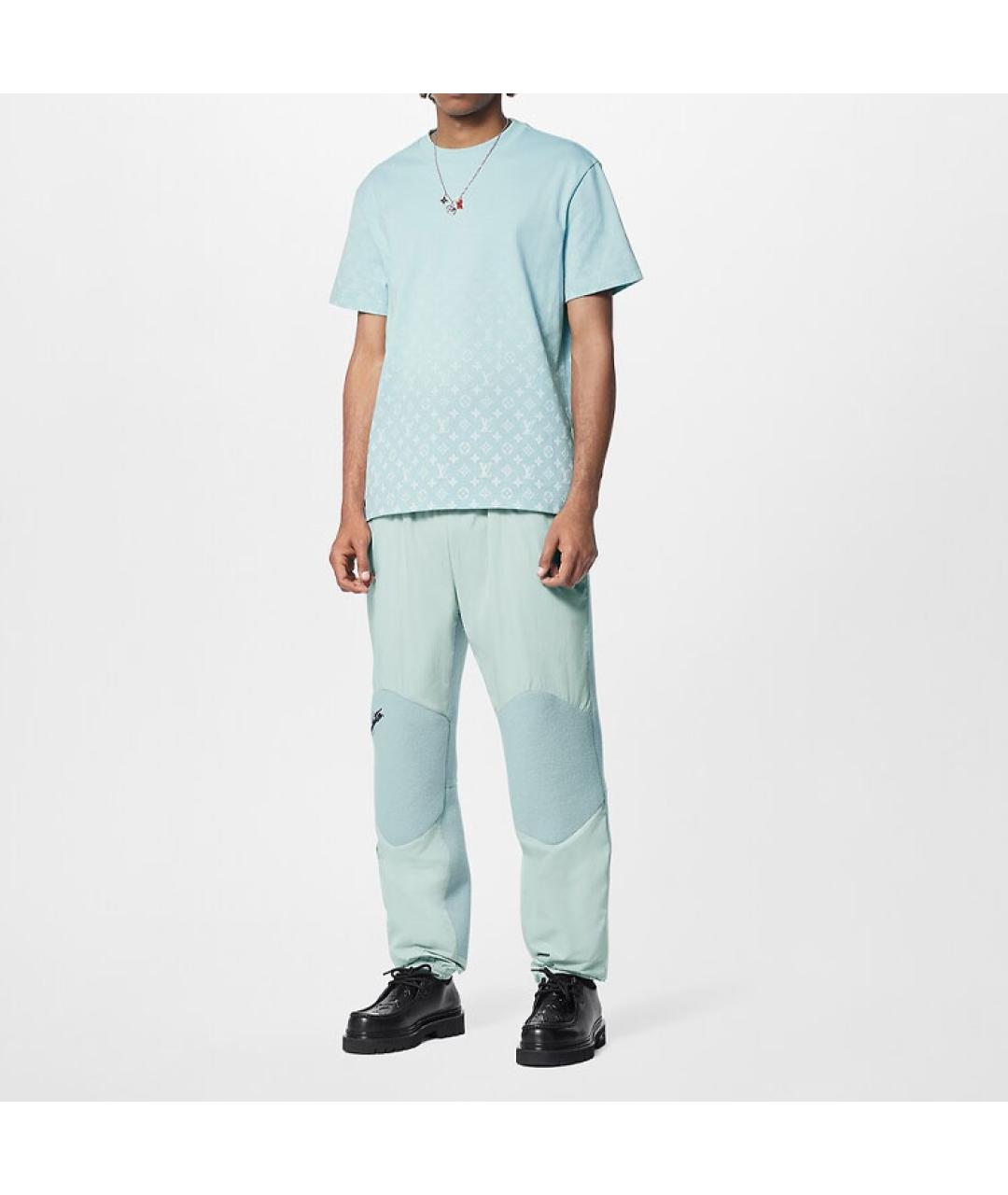 LOUIS VUITTON Бирюзовая футболка, фото 4