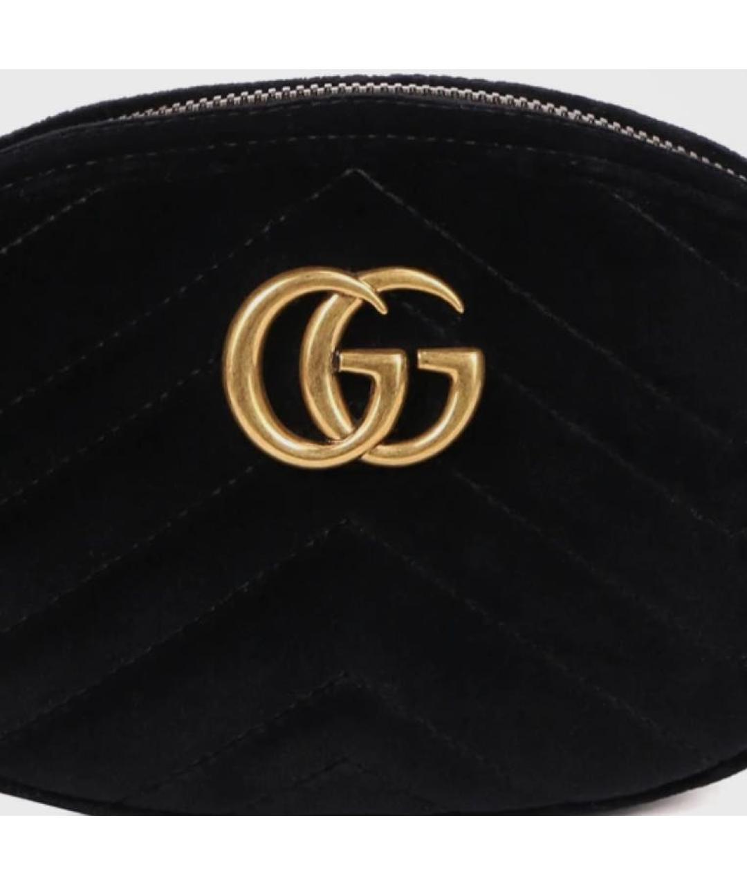 GUCCI Черная тканевая поясная сумка, фото 3