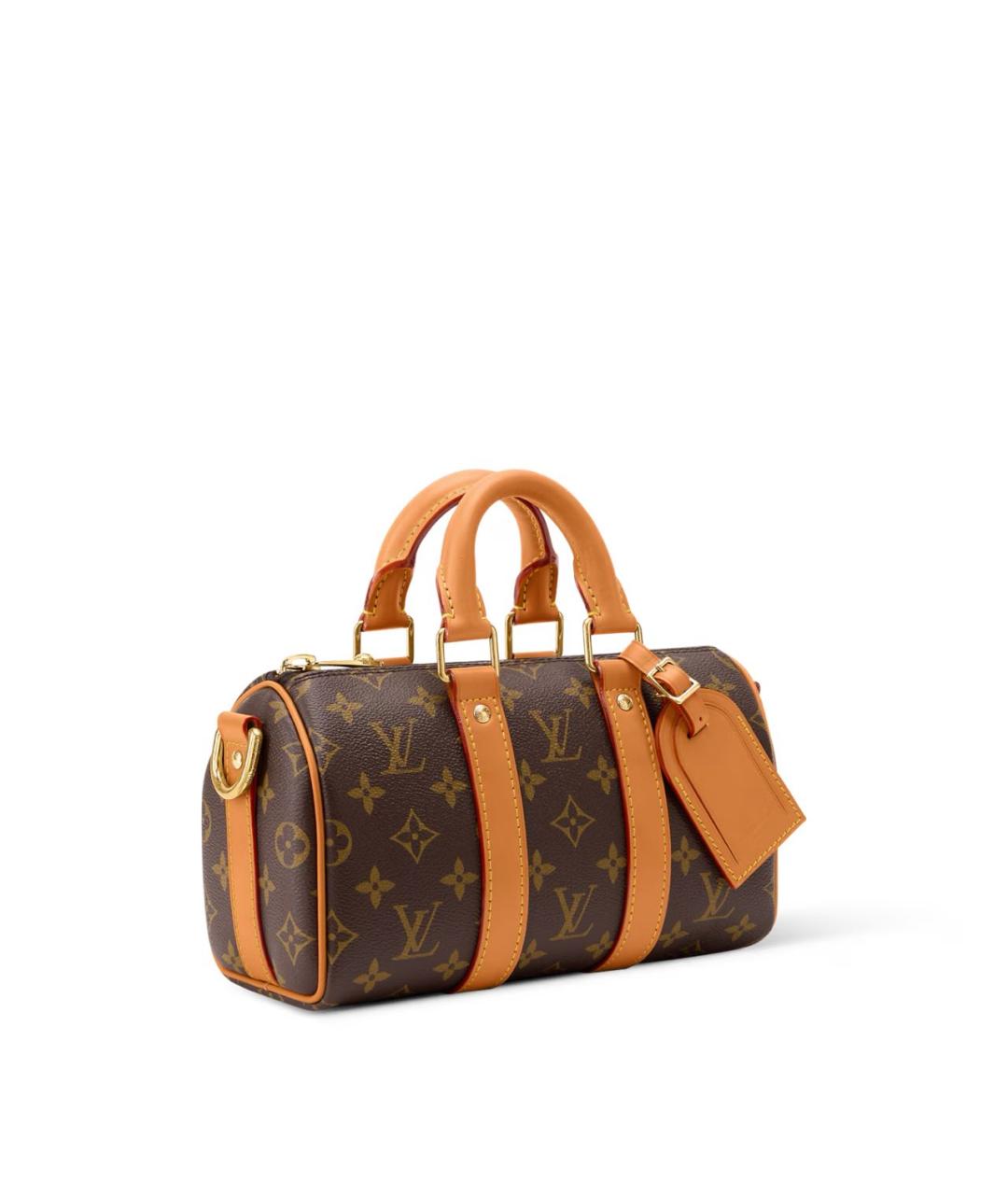 LOUIS VUITTON Коричневая сумка с короткими ручками из канвы, фото 2