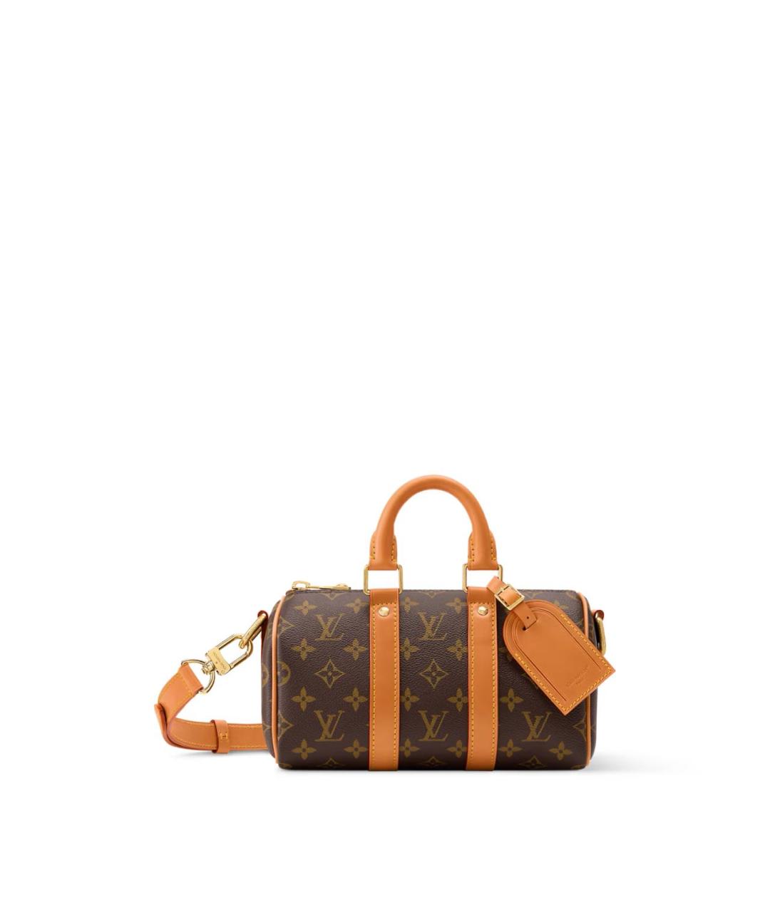 LOUIS VUITTON Коричневая сумка с короткими ручками из канвы, фото 6