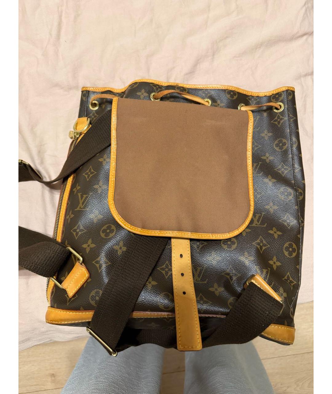 LOUIS VUITTON Коричневый рюкзак из канвы, фото 4