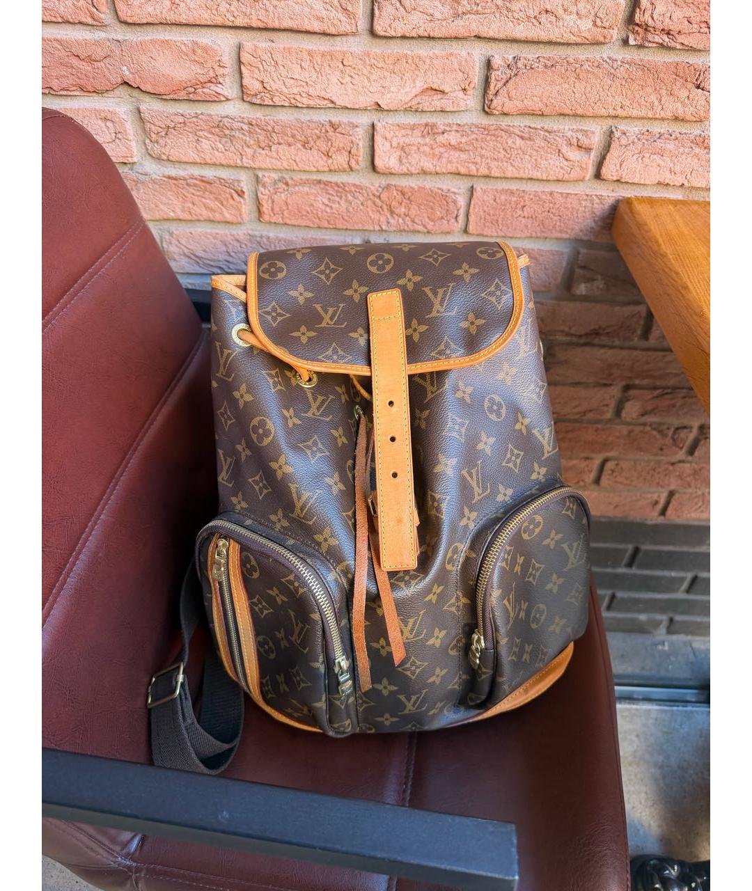 LOUIS VUITTON Коричневый рюкзак из канвы, фото 9