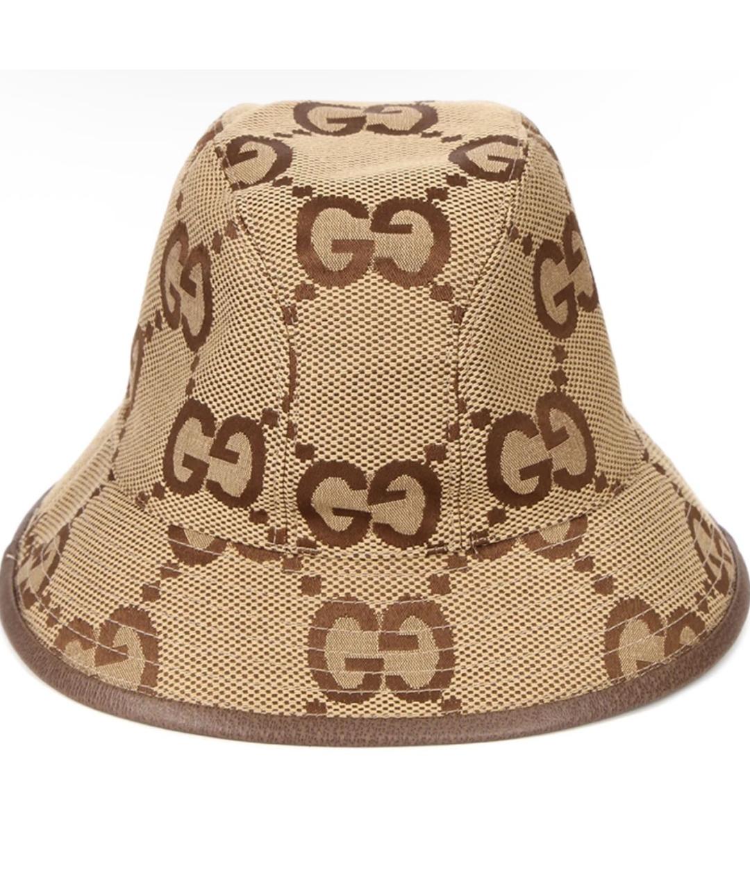 GUCCI Коричневая хлопковая панама, фото 3