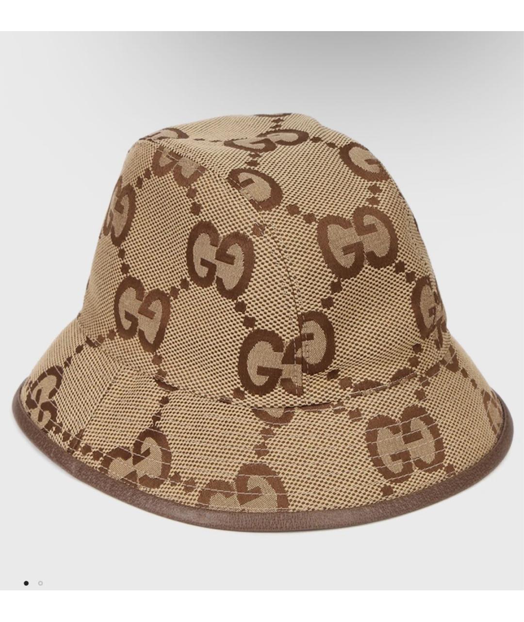 GUCCI Коричневая хлопковая панама, фото 4