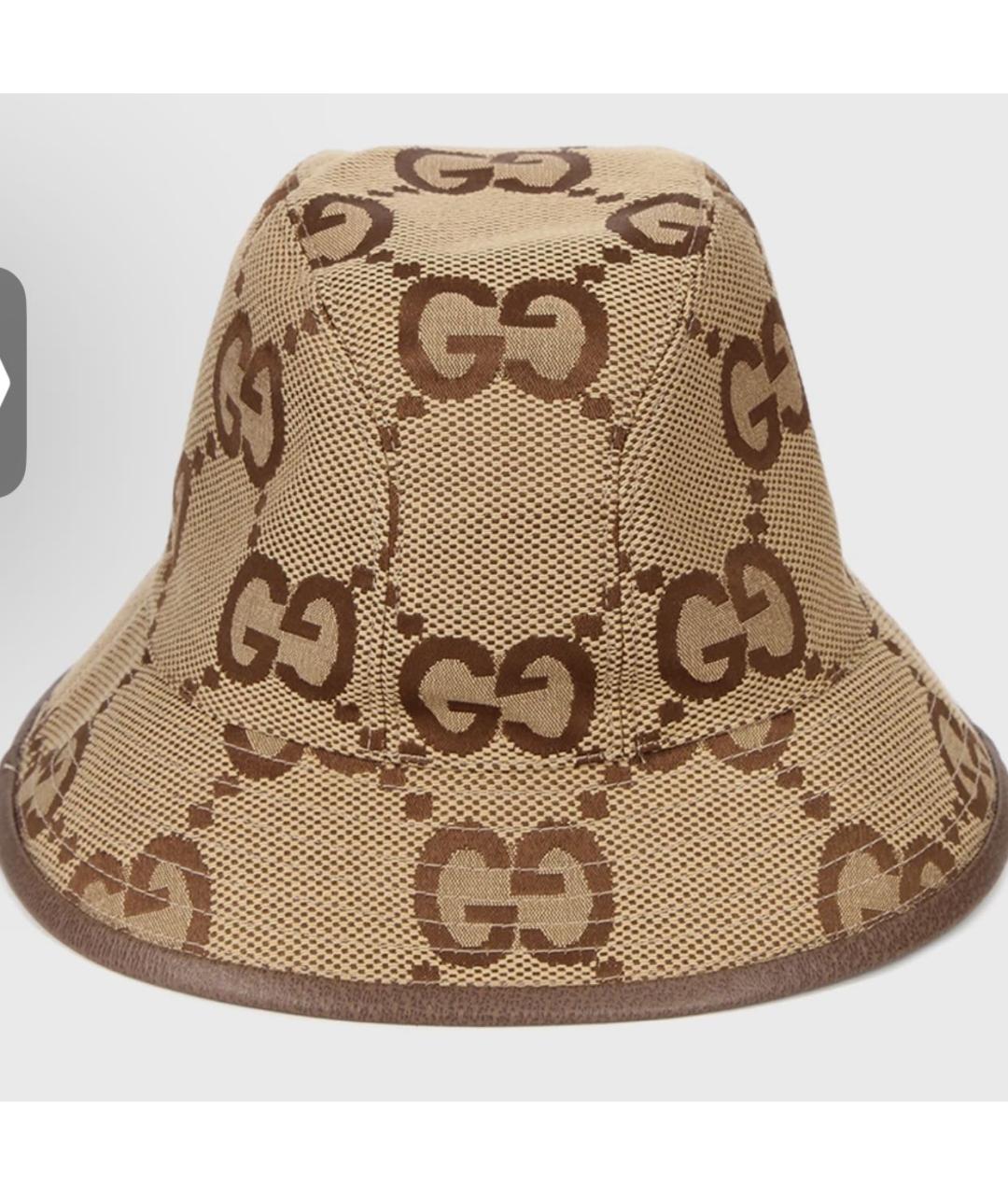 GUCCI Коричневая хлопковая панама, фото 2