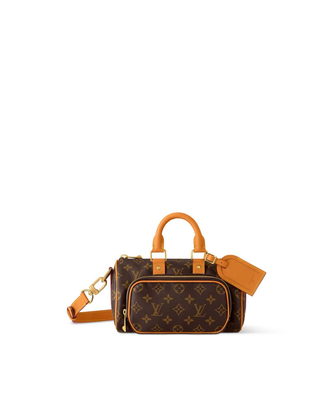 LOUIS VUITTON Коричневая сумка с короткими ручками из канвы, фото 6