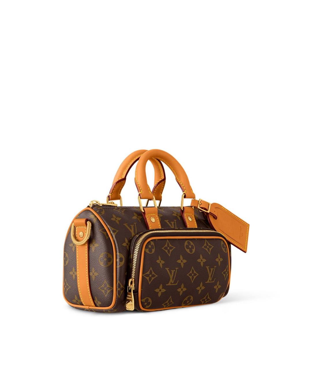 LOUIS VUITTON Коричневая сумка с короткими ручками из канвы, фото 2