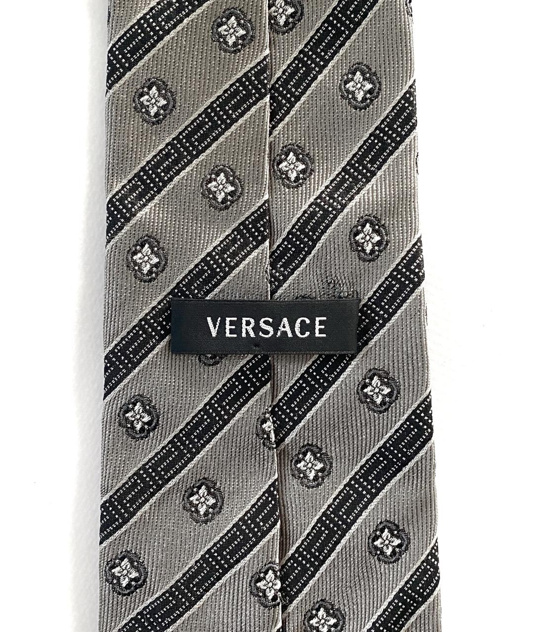 VERSACE Серый галстук, фото 4