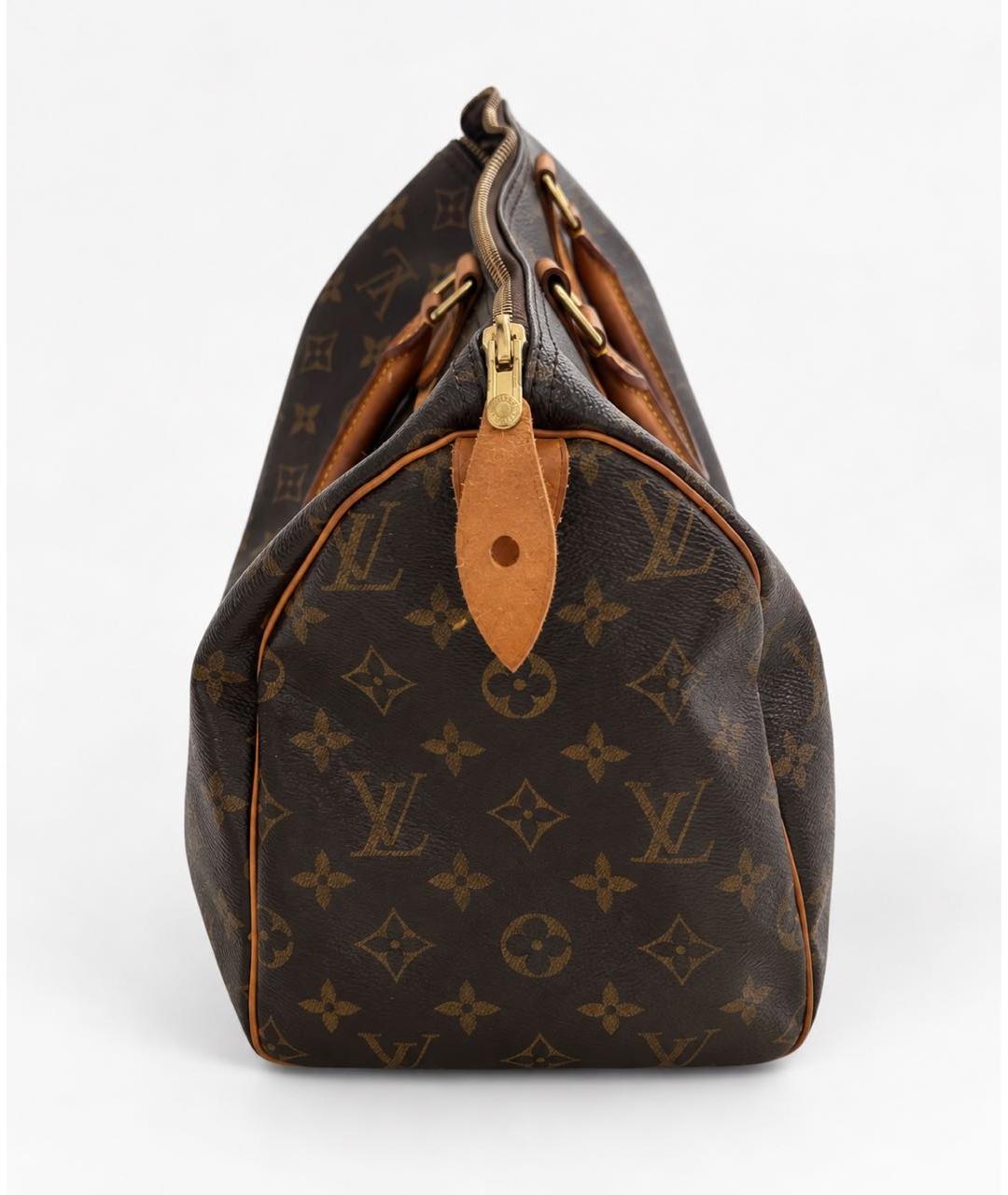 LOUIS VUITTON Кожаная сумка с короткими ручками, фото 3