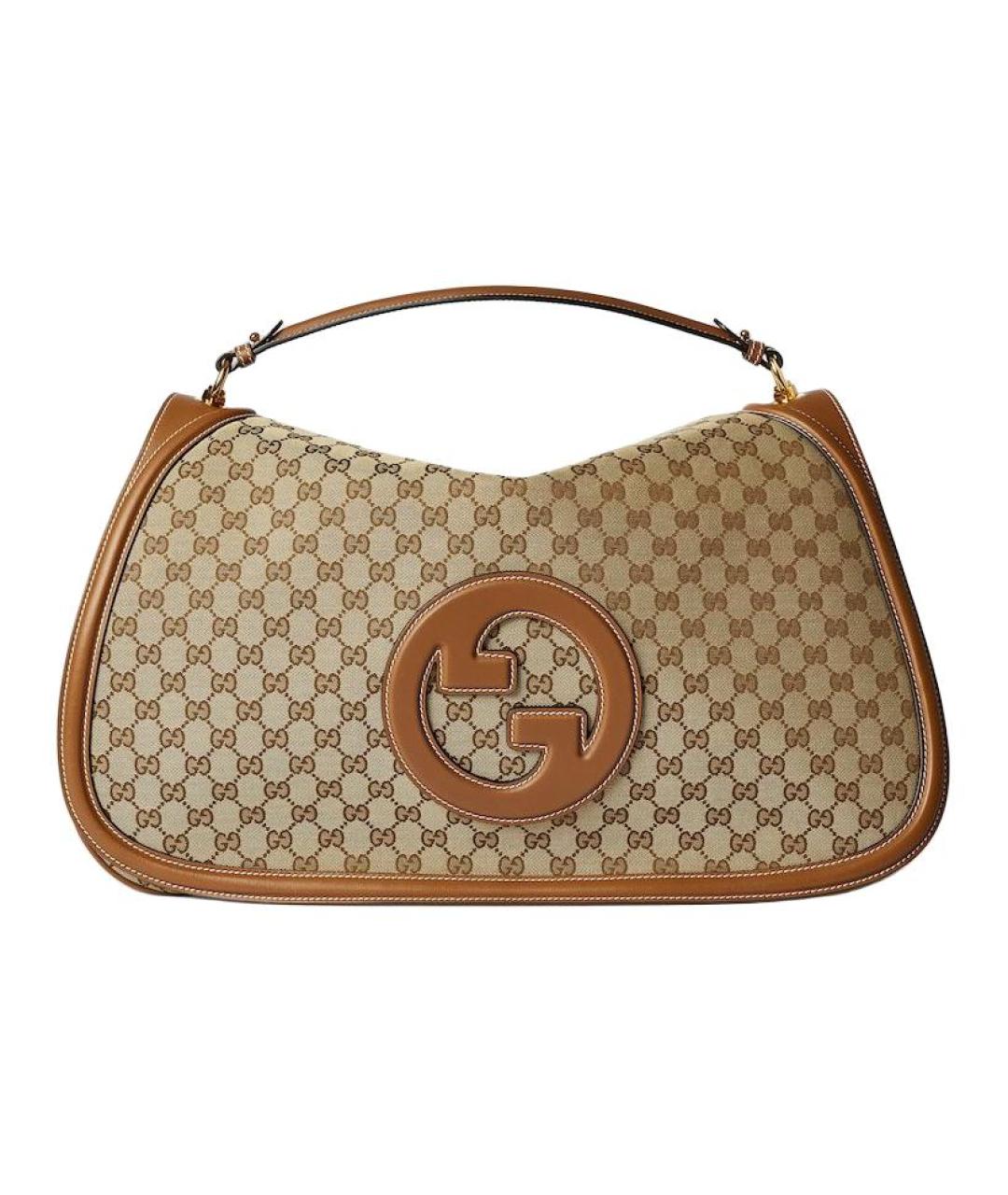 GUCCI Бежевая сумка через плечо из канвы, фото 6