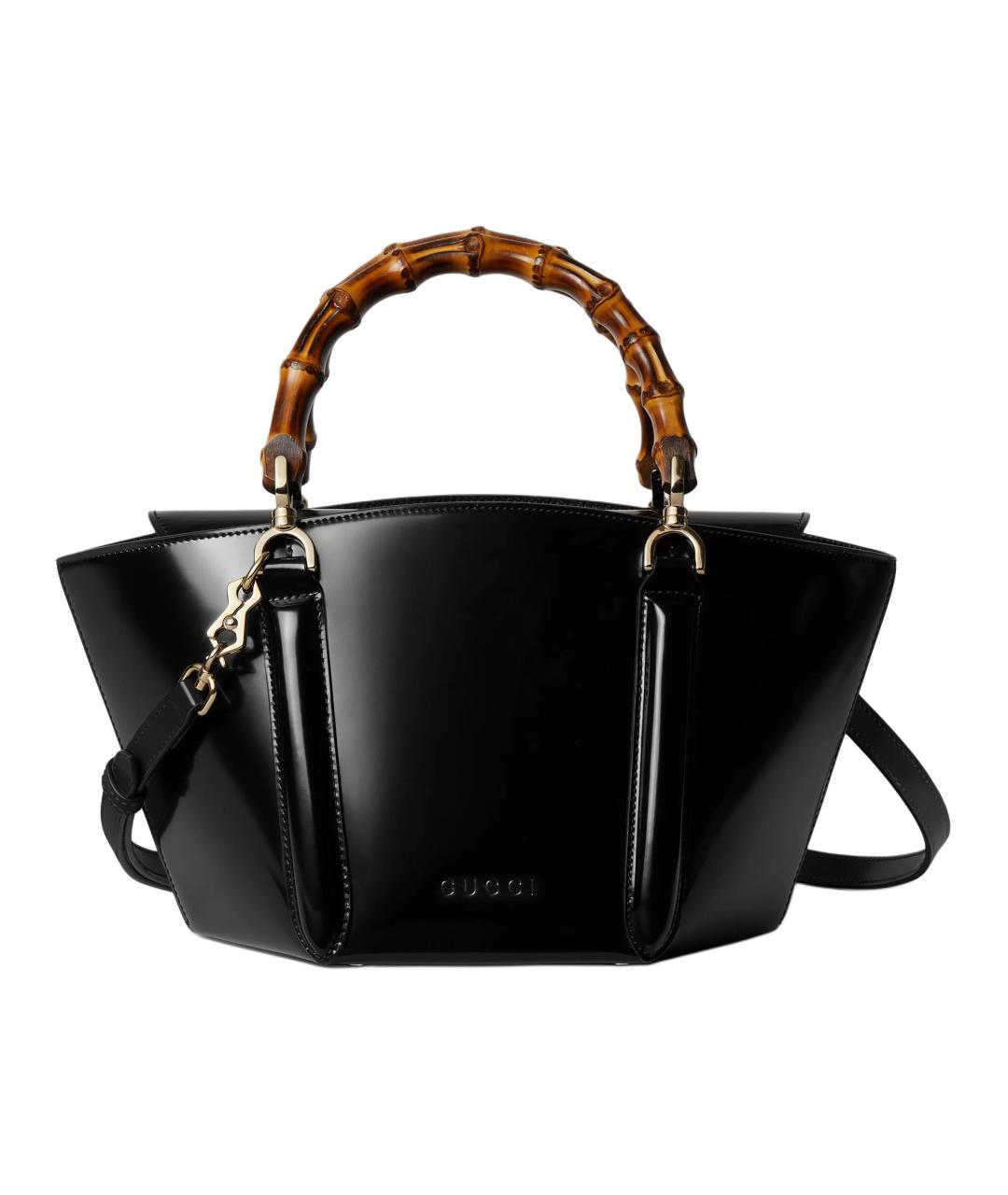 GUCCI Черная кожаная сумка через плечо, фото 6