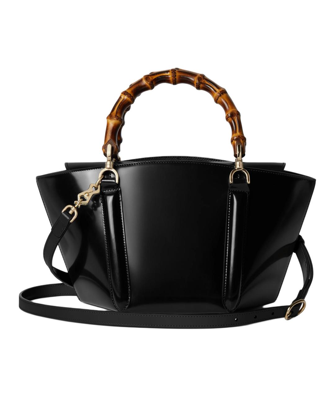 GUCCI Черная кожаная сумка через плечо, фото 4