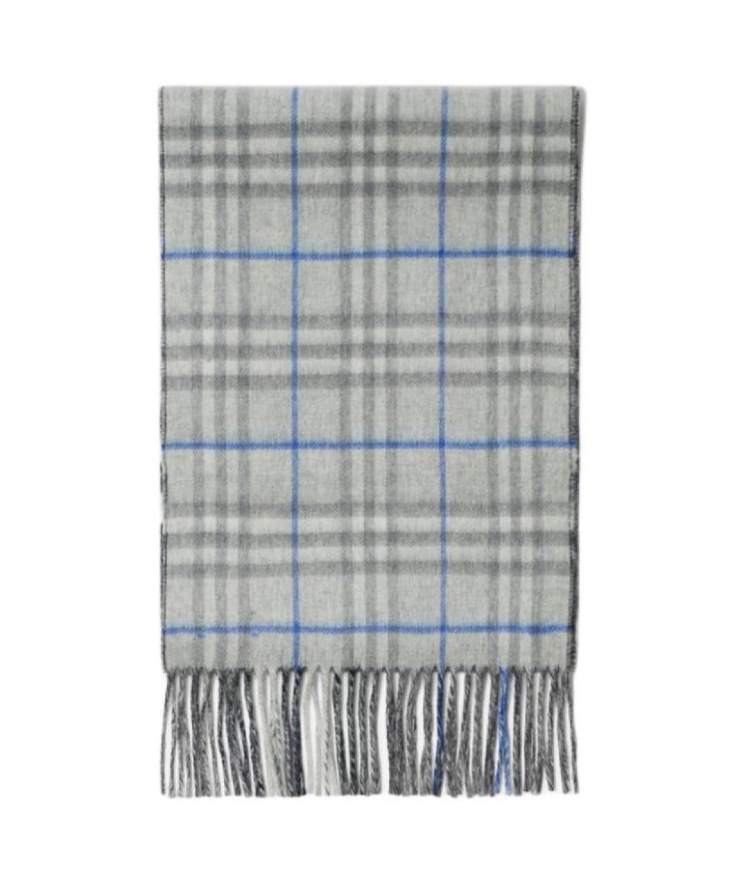 BURBERRY Серый кашемировый шарф, фото 1