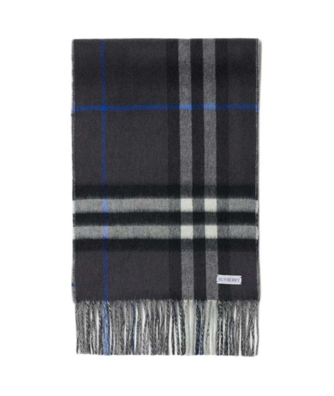 BURBERRY Серый кашемировый шарф, фото 3