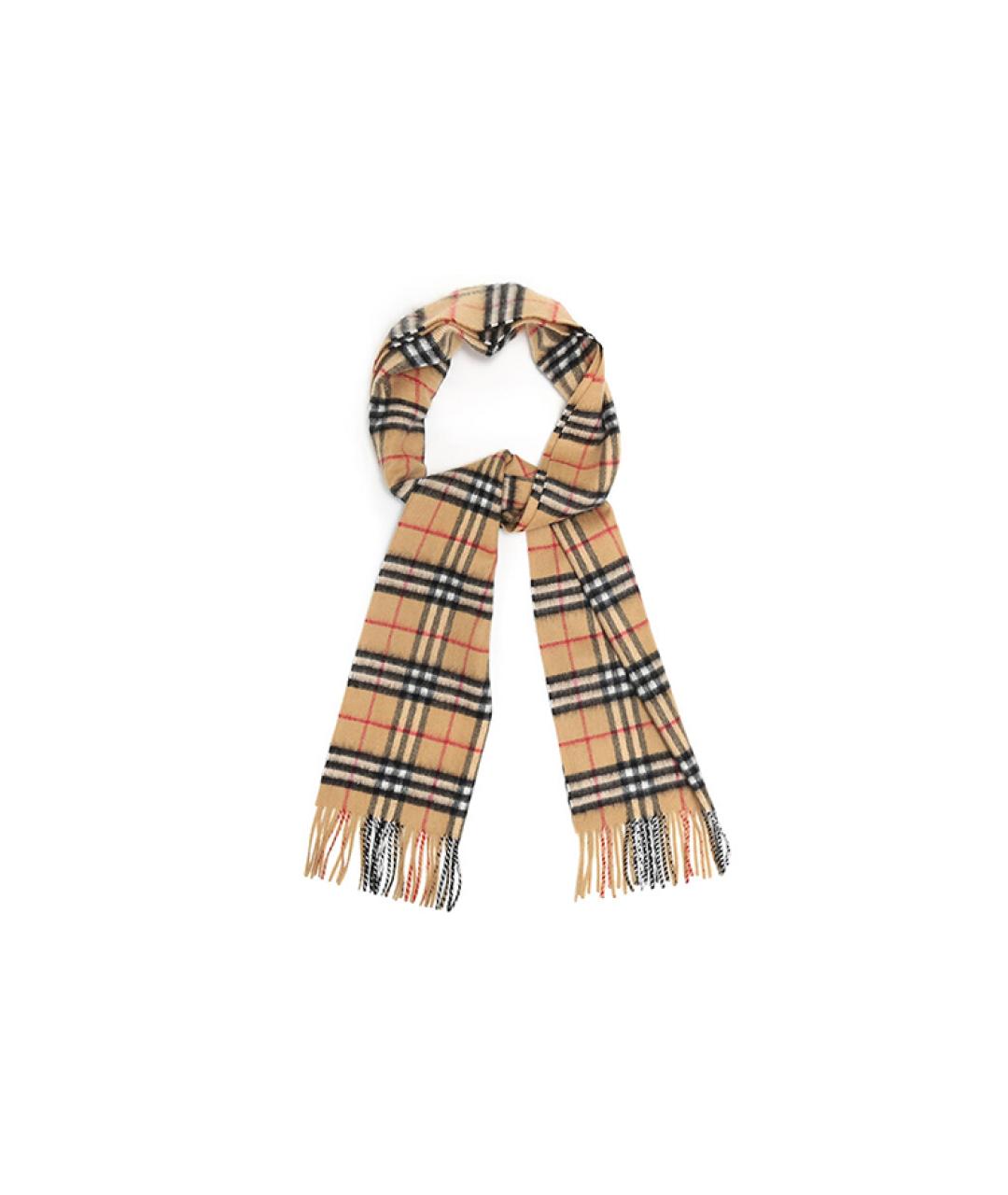 BURBERRY Желтый кашемировый шарф, фото 3