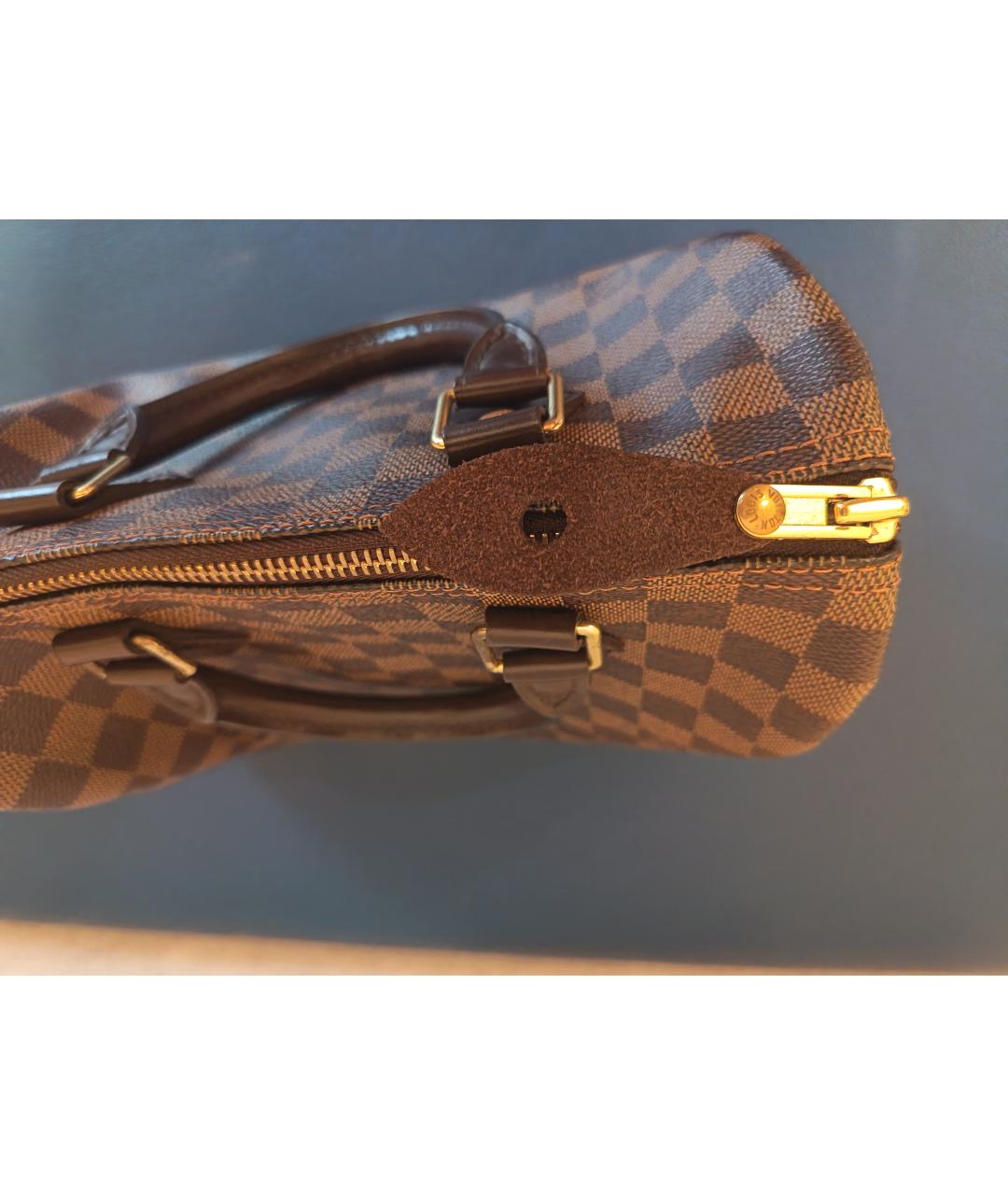 LOUIS VUITTON Коричневая сумка с короткими ручками из канвы, фото 5