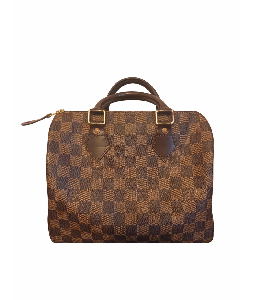LOUIS VUITTON Коричневая сумка с короткими ручками из канвы, фото 1