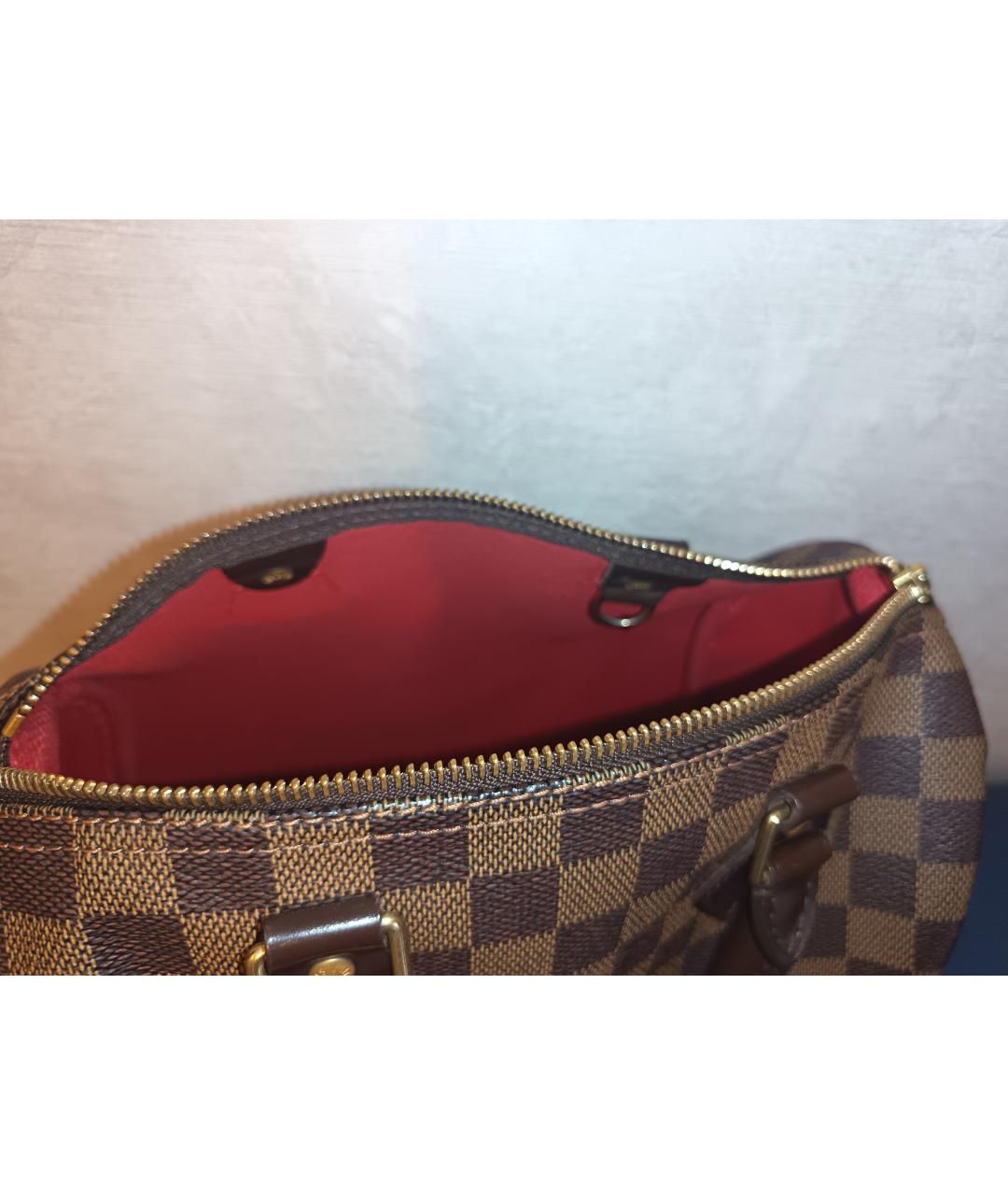 LOUIS VUITTON Коричневая сумка с короткими ручками из канвы, фото 4