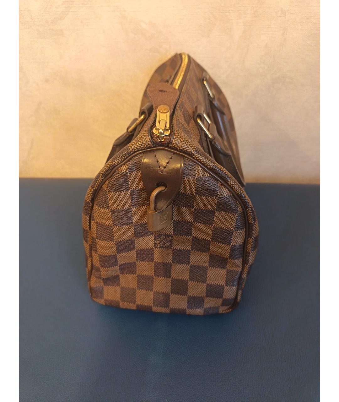 LOUIS VUITTON Коричневая сумка с короткими ручками из канвы, фото 3