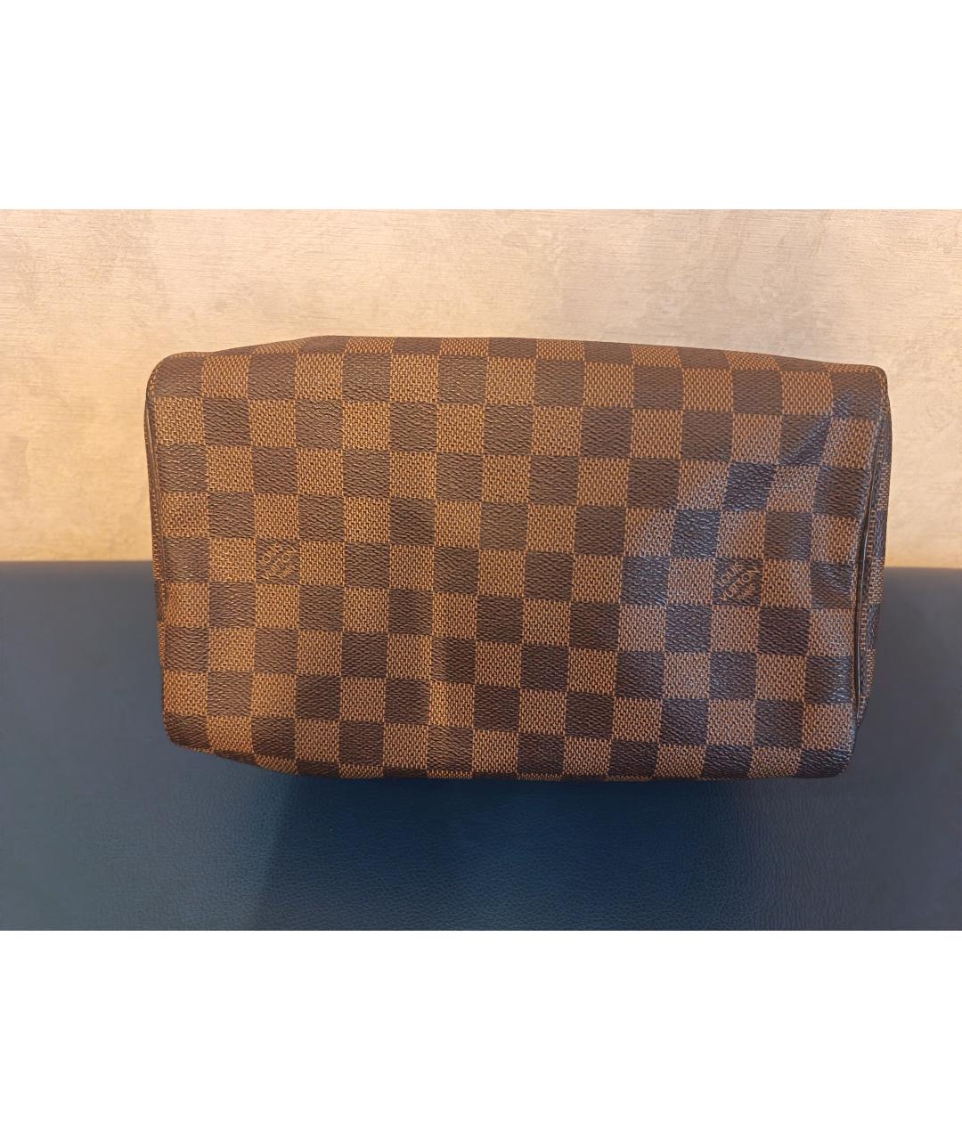 LOUIS VUITTON Коричневая сумка с короткими ручками из канвы, фото 8
