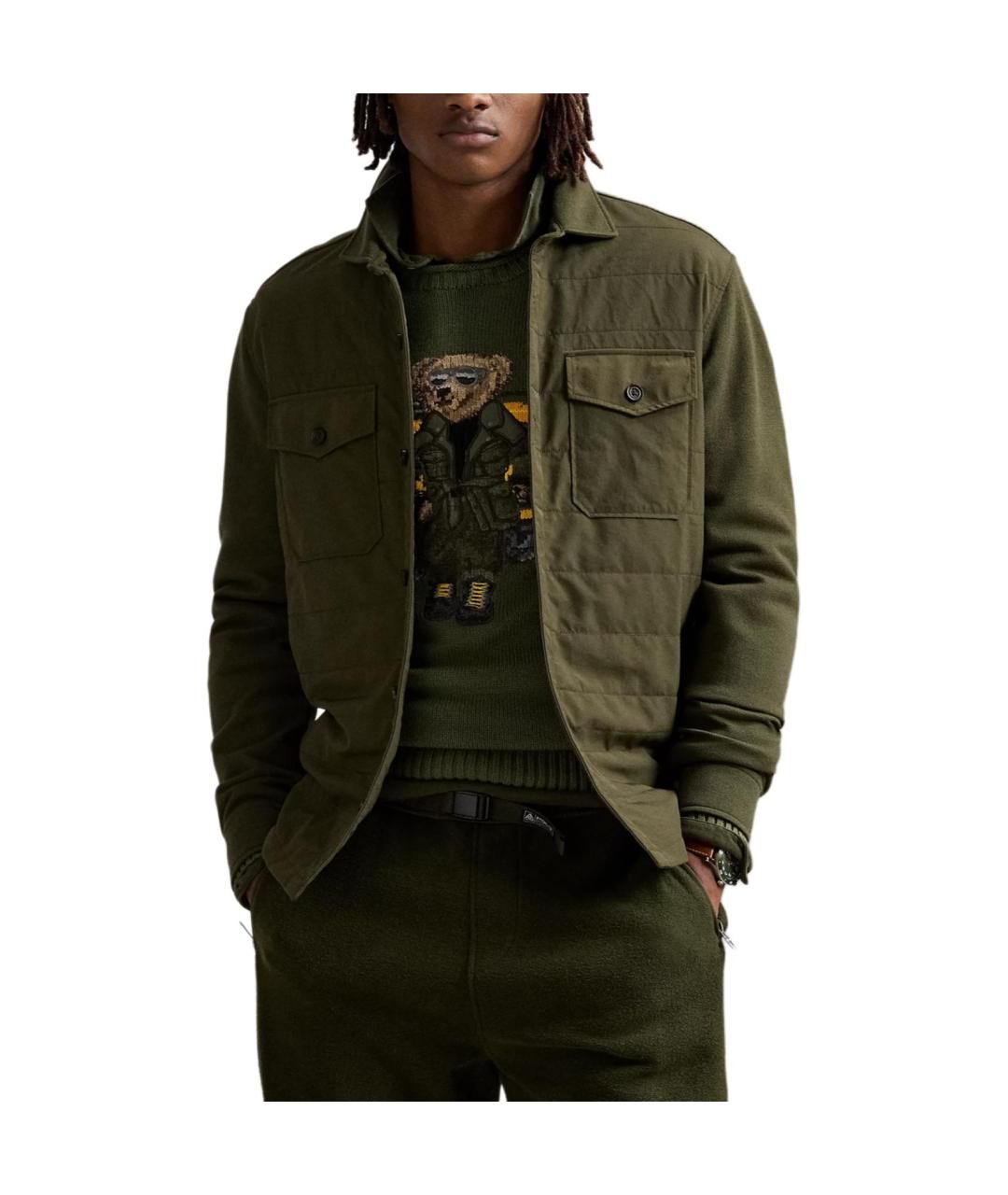 POLO RALPH LAUREN Зеленый пуховик, фото 3