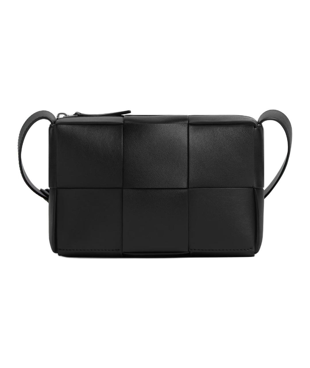 BOTTEGA VENETA Черная кожаная сумка на плечо, фото 5