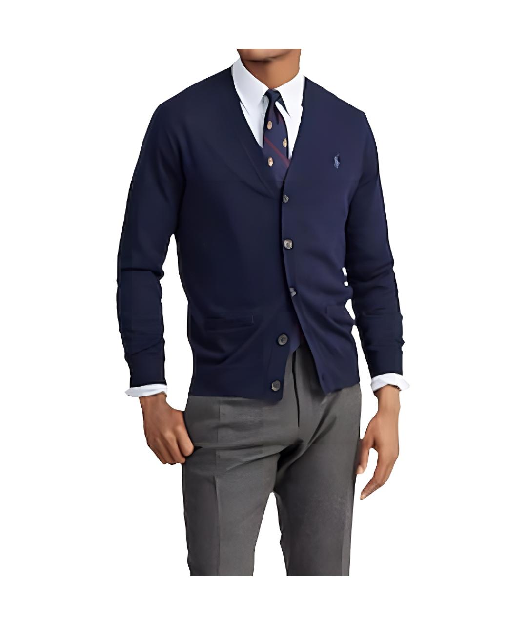 POLO RALPH LAUREN Темно-синий кардиган, фото 2