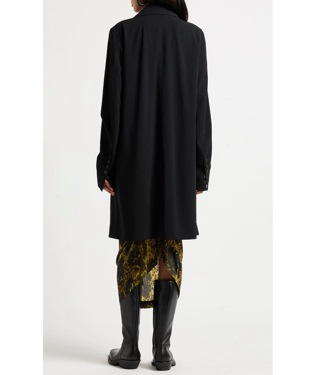 RICK OWENS Черное шерстяное пальто, фото 3