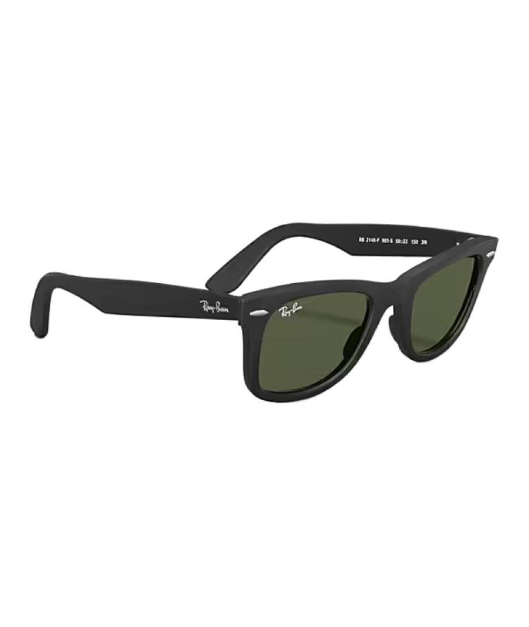 RAY BAN Черные пластиковые солнцезащитные очки, фото 3