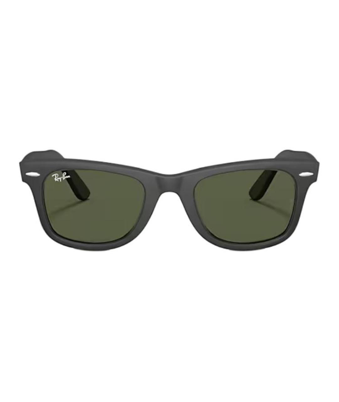 RAY BAN Черные пластиковые солнцезащитные очки, фото 2