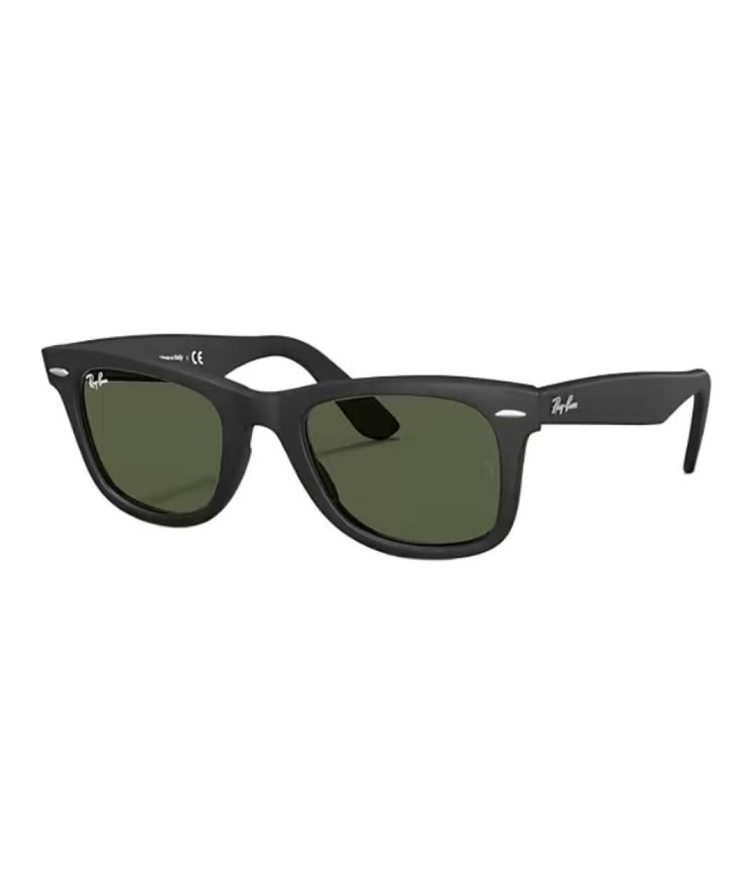 RAY BAN Черные пластиковые солнцезащитные очки, фото 6