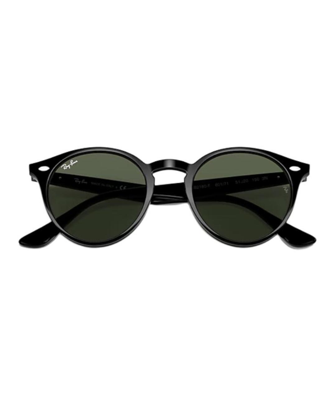 RAY BAN Черные пластиковые солнцезащитные очки, фото 4